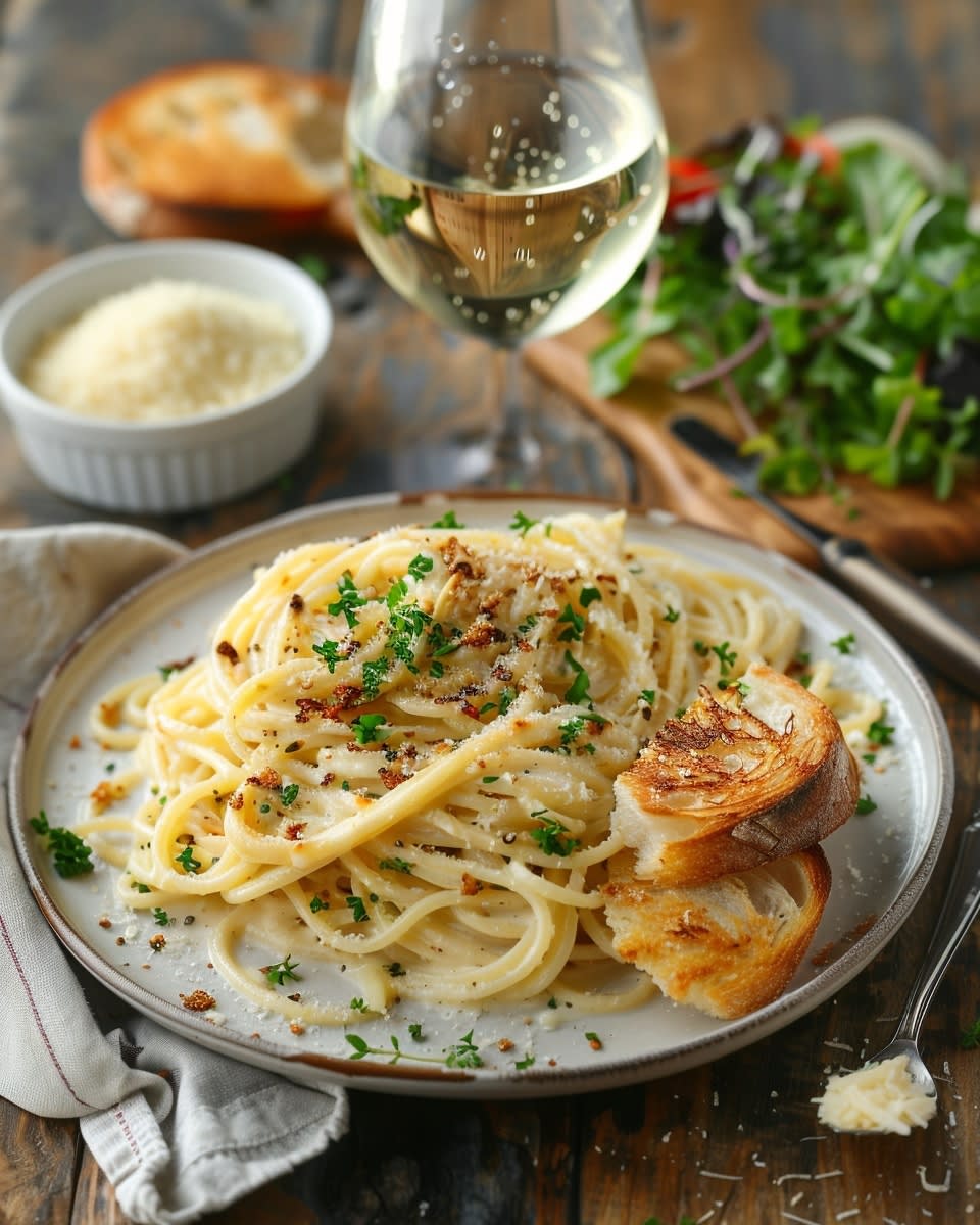 Espaguetis Cremosos al Queso: Receta Fácil y Deliciosa