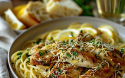 Espaguetis con Pollo al Limón: Receta Fácil y Deliciosa