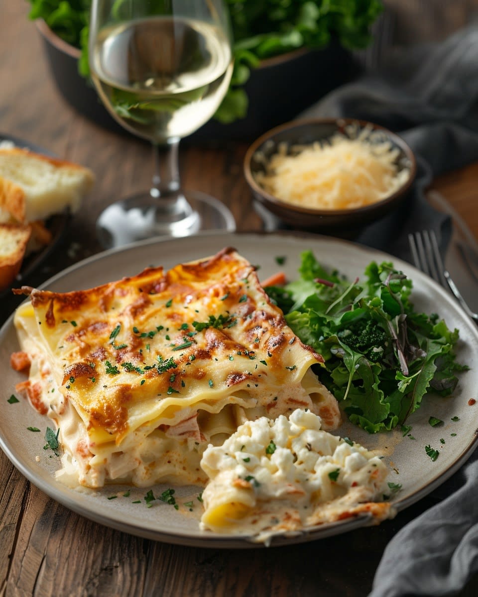 Lasaña Cremosa de Pollo: Receta Fácil y Deliciosa para Compartir