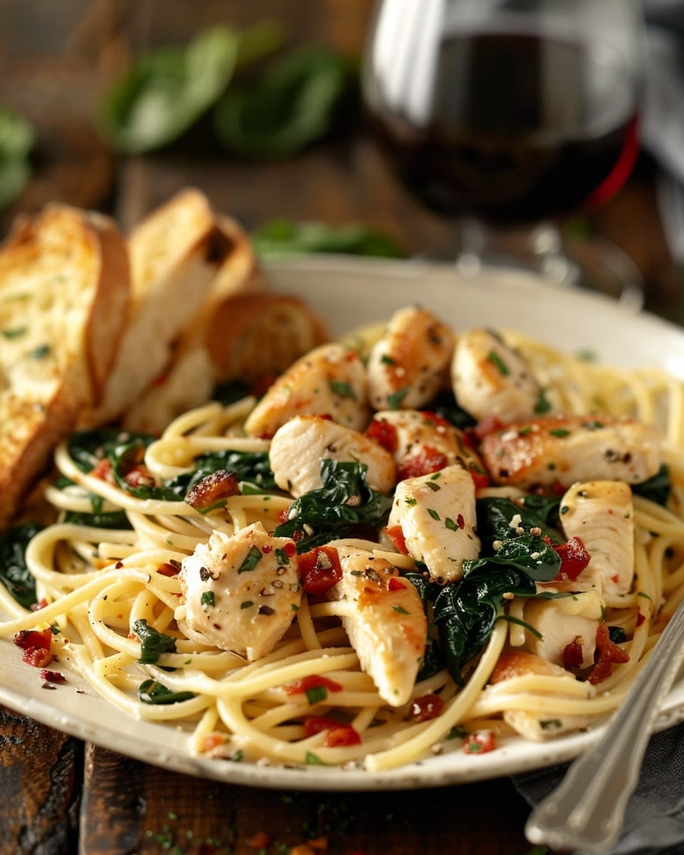 Deliciosa Pasta Pollo Espinacas: Receta Fácil y Saludable