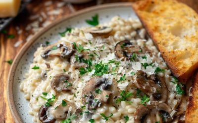 Risotto Cremoso con Champiñones: Receta Fácil y Deliciosa