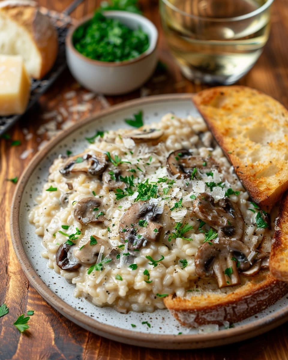 Risotto Cremoso con Champiñones: Receta Fácil y Deliciosa