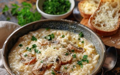 Risotto Cremoso de Setas: Receta Italiana Deliciosa y Sencilla