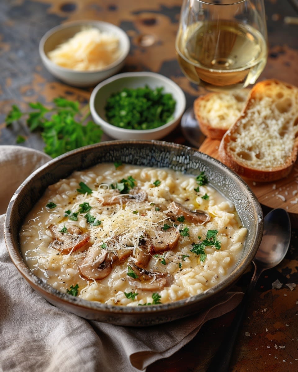 Risotto Cremoso de Setas: Receta Italiana Deliciosa y Sencilla