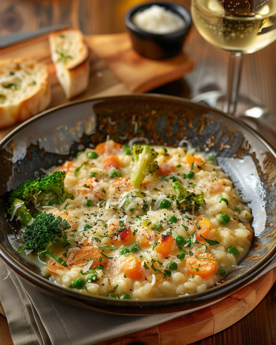 Risotto Vegetal Cremoso: Receta Italiana Sencilla y Deliciosa
