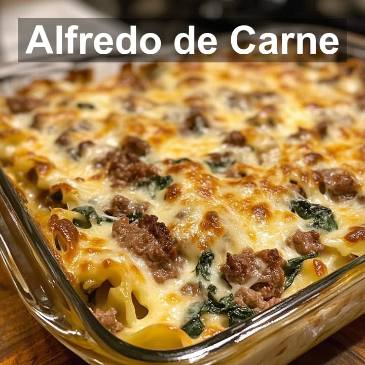 Alfredo de Carne con Espinacas: Receta Rica y Fácil