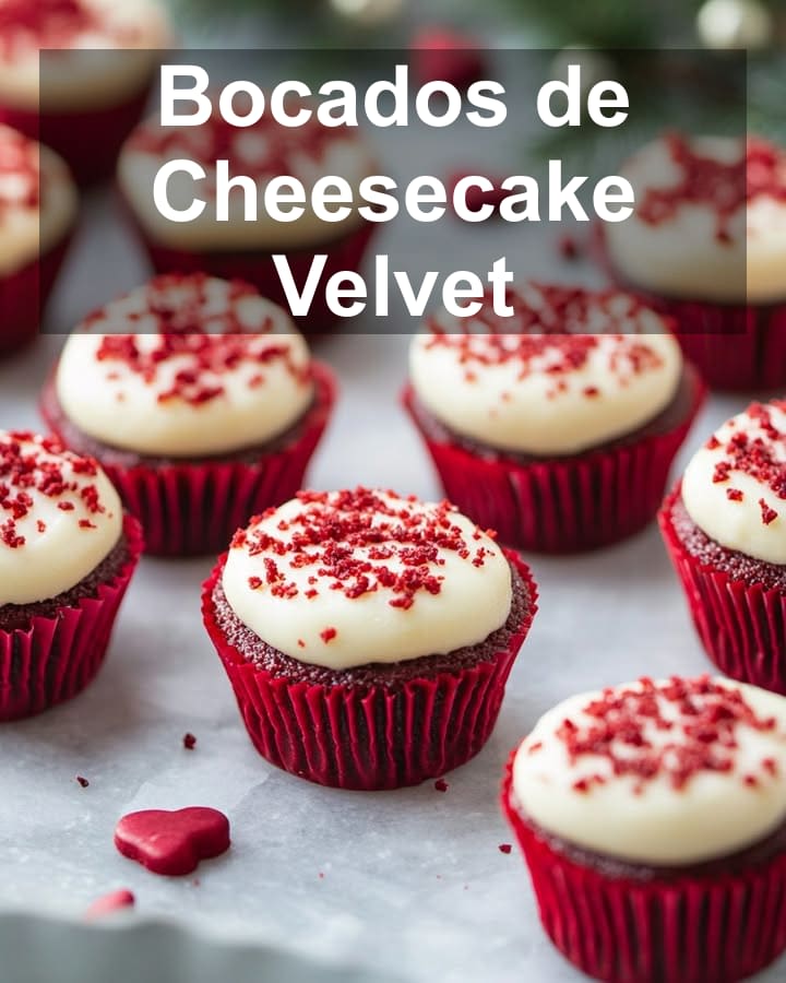 Bocados de Cheesecake Velvet: Postre Perfecto para Fiestas