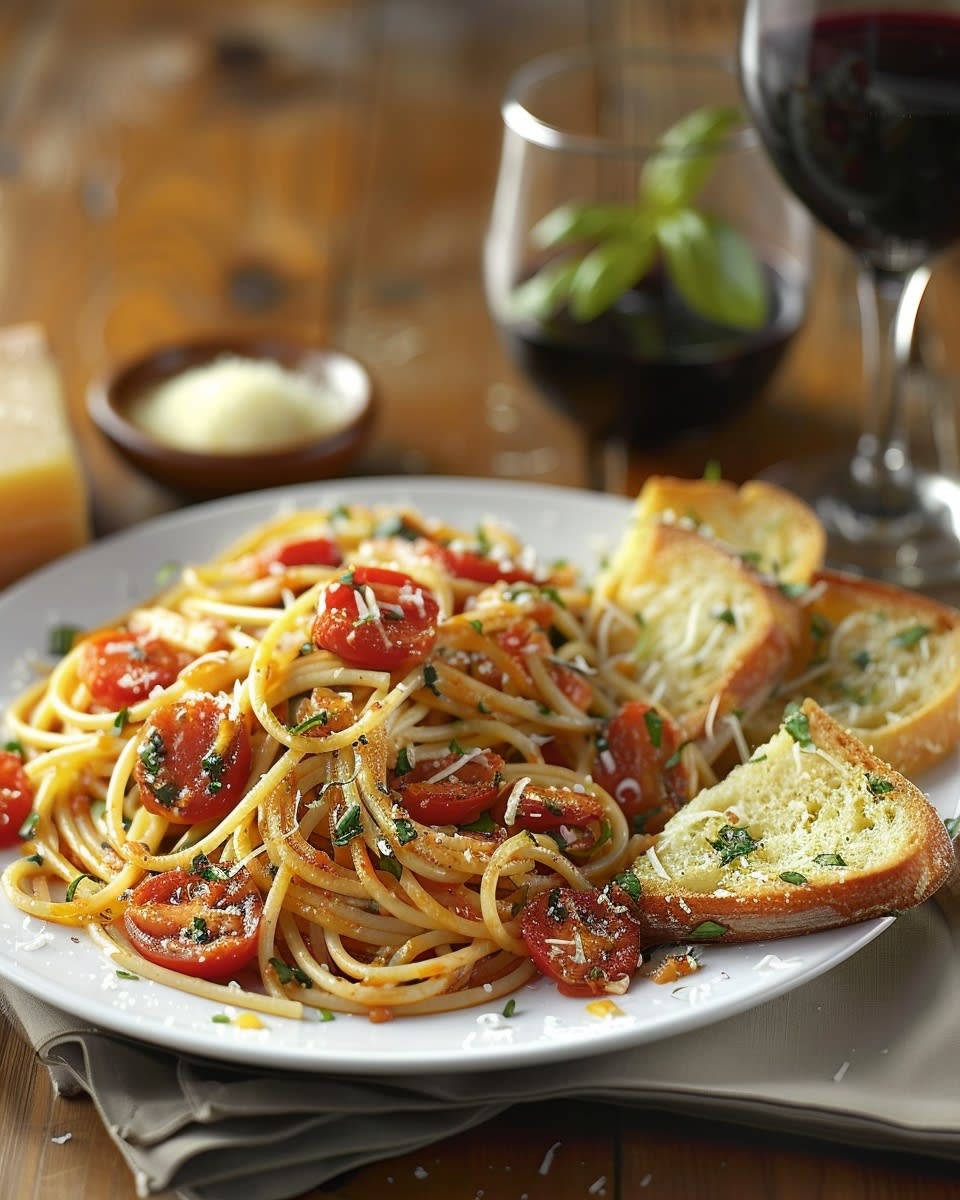 Receta de Espaguetis con Tomate y Queso: Sencillo y Delicioso