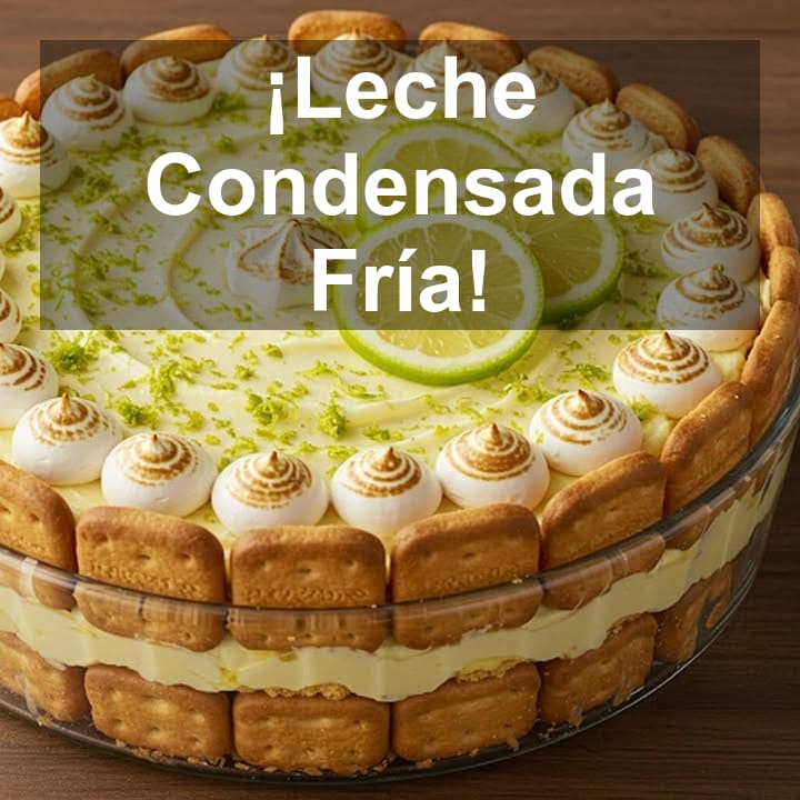 Leche Condensada Fría con Limón y Galletas: Receta Fresca y Sin Horno