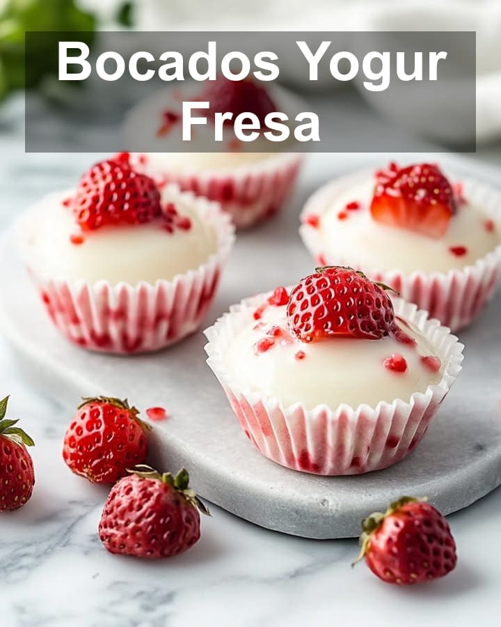 Bocados de Yogur con Fresa: Receta Refrescante y Saludable