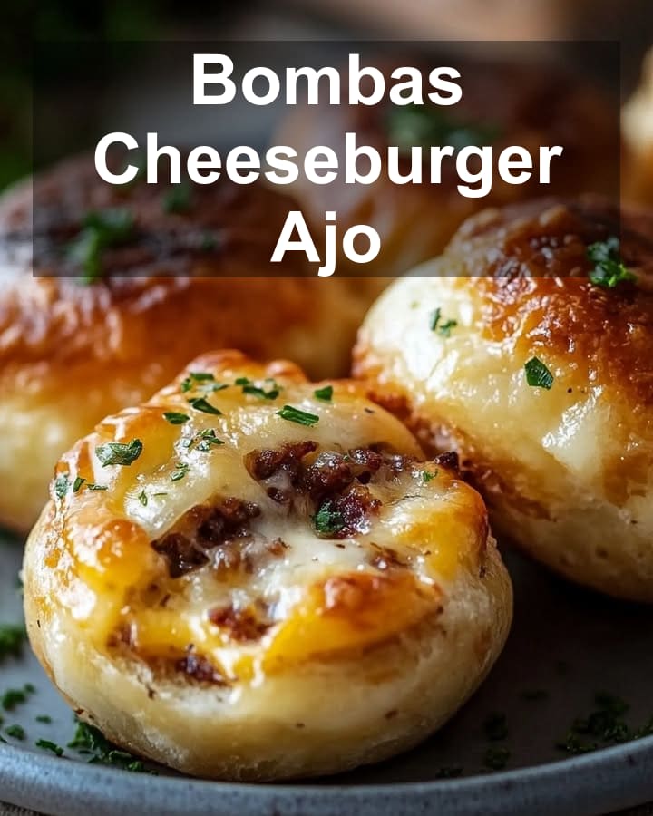Bombas de Cheeseburger al Ajo y Parmesano: Receta Única y Deliciosa