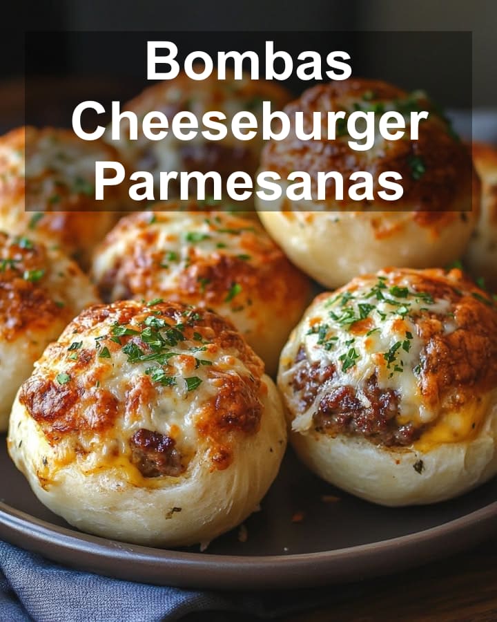 Bombas Cheeseburger Parmesanas: Receta Fácil y Deliciosa
