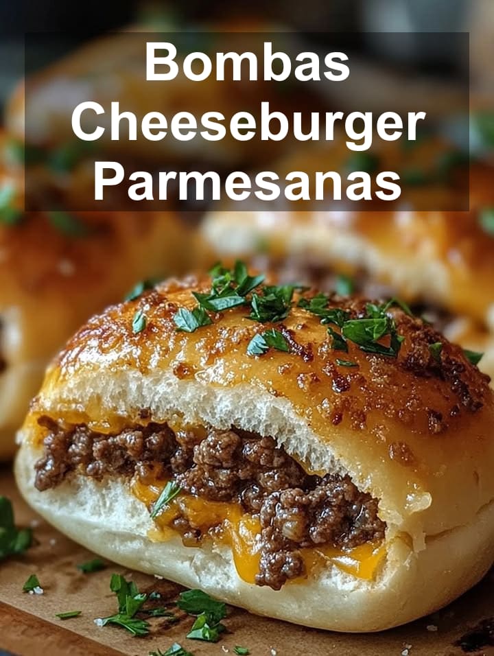 Bombas Cheeseburger Parmesanas: Receta Irresistible y Fácil