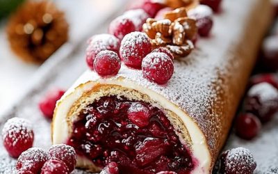 Bûche de Noël Framboise: Receta Exquisita y Sencilla