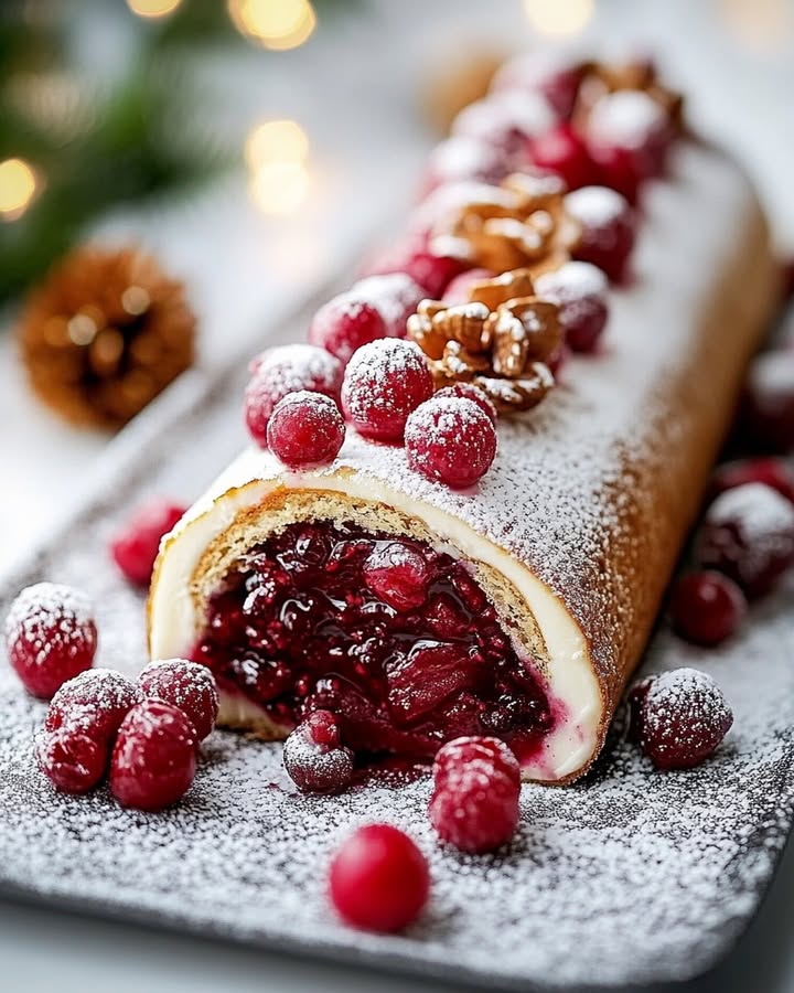 Bûche de Noël Framboise: Receta Exquisita y Sencilla