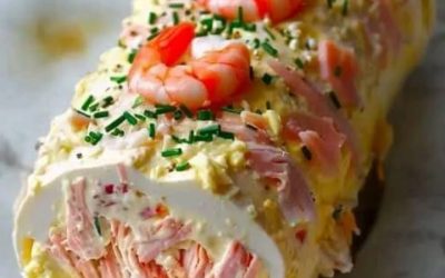 Bûche Salée Marítima: Entrada Elegante con Mariscos para Navidad