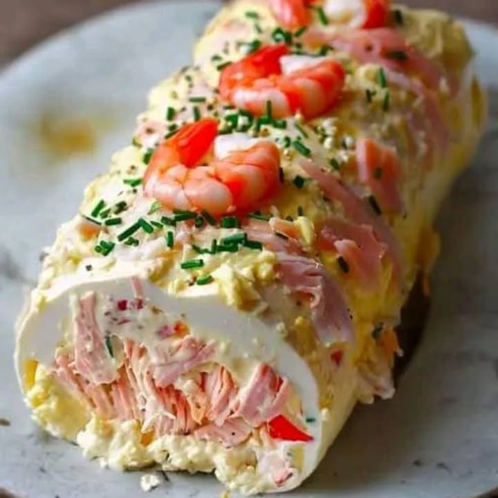Bûche Salée Marítima: Entrada Elegante con Mariscos para Navidad