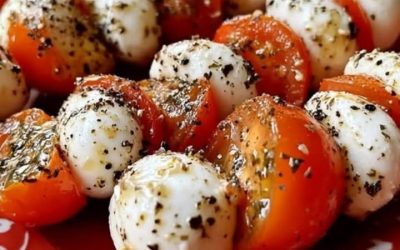 Brochetas Mozza-Tomate: Receta Fresca y Colorida para Aperitivos