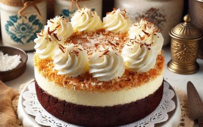 Brownie con Cheesecake de Coco: Un Postre Irresistible