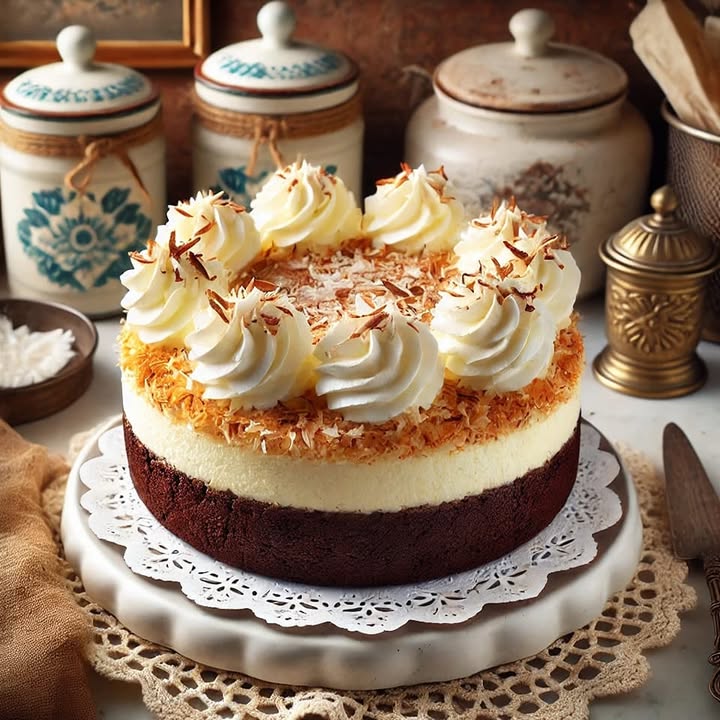 Brownie con Cheesecake de Coco: Un Postre Irresistible