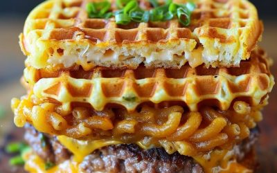 Burger Waffles Gourmet: Mac N Cheese con Sabor Único