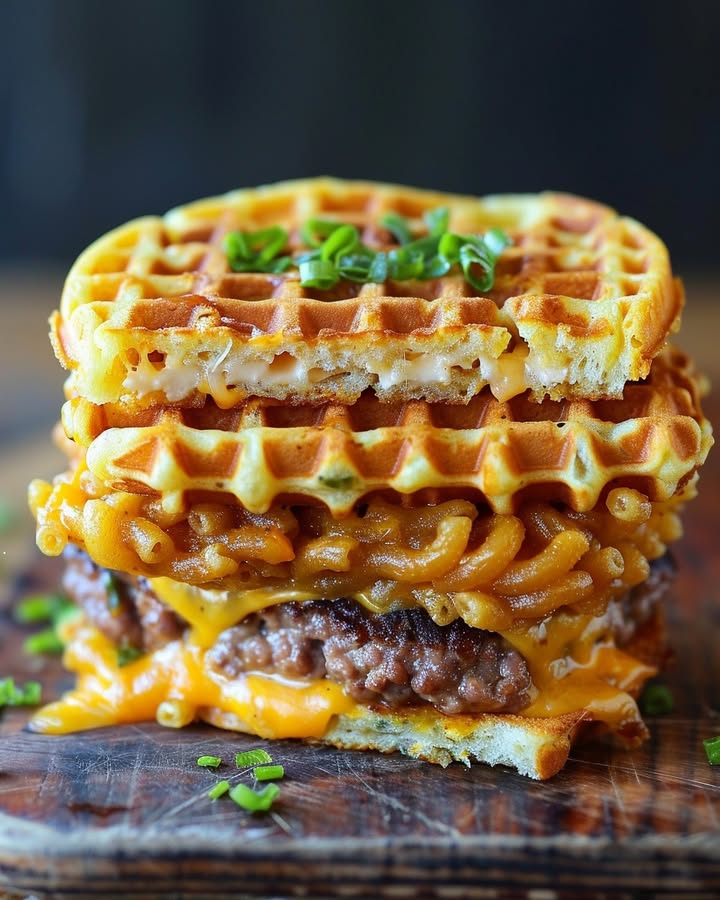 Burger Waffles Gourmet: Mac N Cheese con Sabor Único