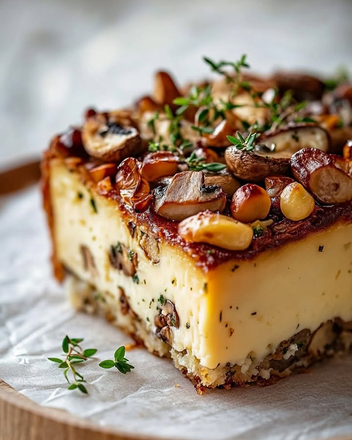 Cake de Champiñones Savory: Receta Fácil y Deliciosa para Cualquier Ocasión