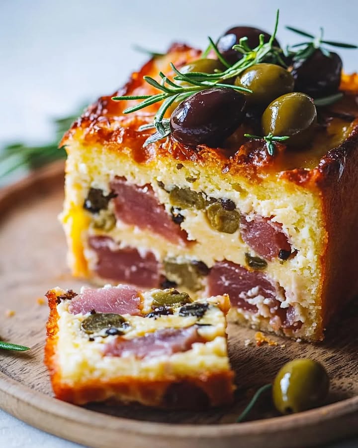Cake Salé Jambón Olivas: Receta Sencilla y Deliciosa